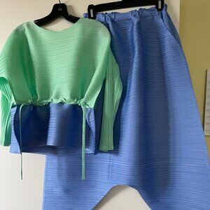 Issey Miyake Pleats Please 2 pc. Pant dress Jp3 US M